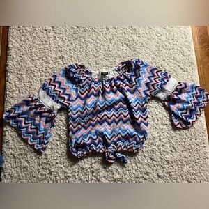 Girls Size Medium Sequin Hearts Brand Top GUC